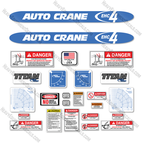 AutoCrane ECH4 Decal Kit Crane - Aftermarket Kit   auto, auto-crane, autocrane, crane, decal kit