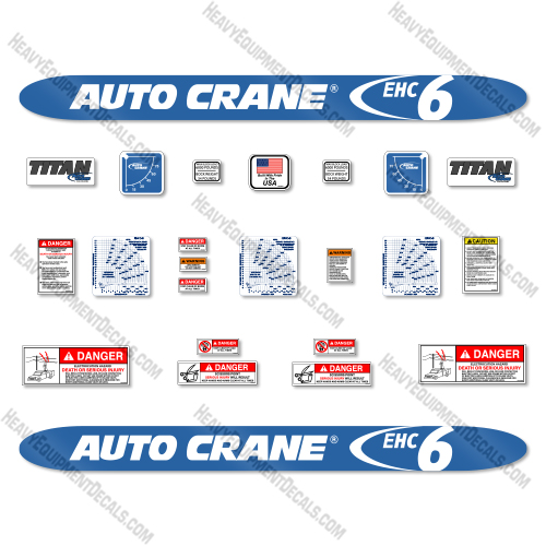 AutoCrane ECH6 Decal Kit Crane - Aftermarket Kit  auto, auto-crane, autocrane, crane, decal kit