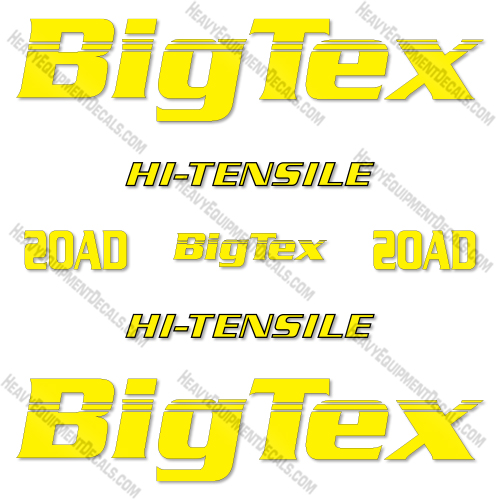 BigTex 20AD Decal Kit Trailer- Aftermarket Kit big, big tex, bigtex, decal kit, tex