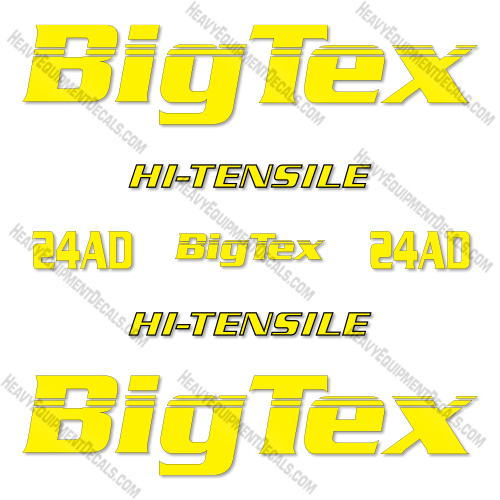 BigTex 24AD Decal Kit Trailer- Aftermarket Kit   big, big tex, bigtex, decal kit, tex