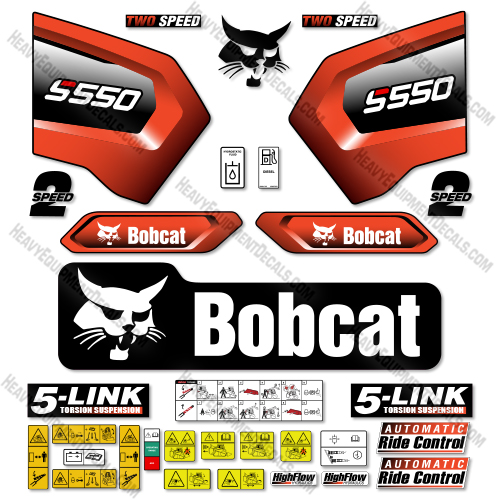 Bobcat S550 Decal Kit Skid Steer - Aftermarket Kit  decal kit