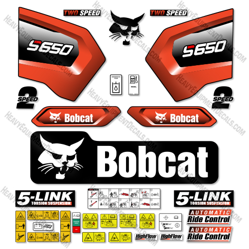  Bobcat S650 Decal Kit Skid Steer - Aftermarket Kit 650, s650, s-650