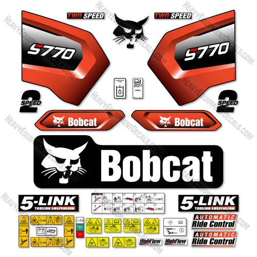 Bobcat S-770 Decal Kit Skid Steer - Aftermarket Kit 770, decal kit, S-770, s770, Skid Steer