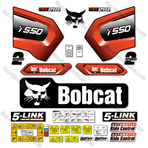 Bobcat T550 Decal Kit Track Loader  - Aftermarket Kit  decal kit, t550