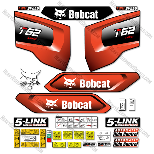  Bobcat T62 Decal Kit Track Loader- Aftermarket Kit  62, decal kit, t62