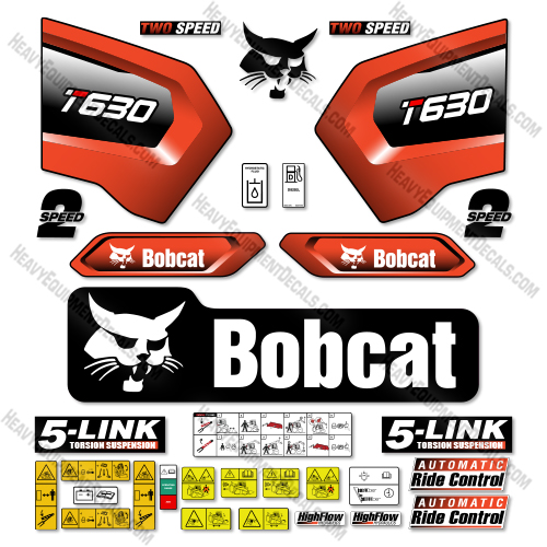 Bobcat T630 Decal Kit Track Loader - Aftermarket Kit 630, t630, t-630