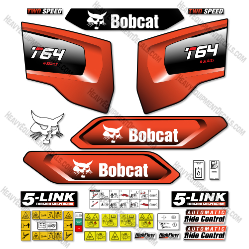 Bobcat T64 Decal Kit Track Loader - Aftermarket Kit 64, decal kit, t64