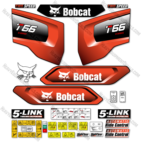 Bobcat T66 Decal Kit Track Loader- Aftermarket Kit 66, decal kit, t66
