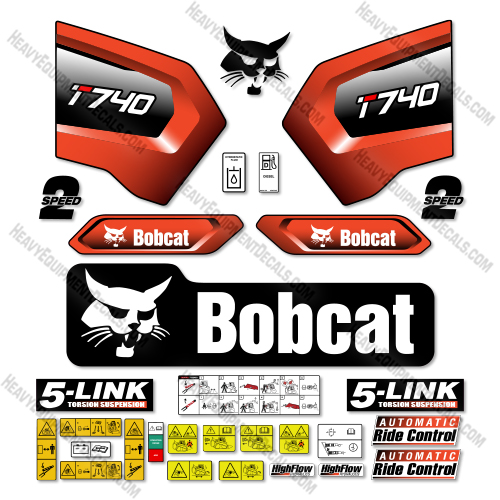 Bobcat T740 Decal Kit Track Loader - Aftermarket Kit decal kit