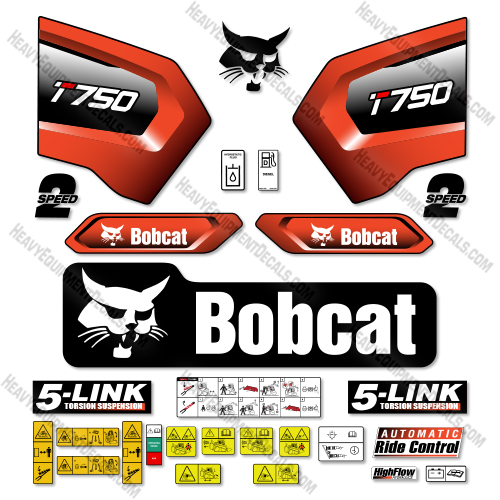 Bobcat T750 Decal Kit Compact Track Loader- Aftermarket Kit decal kit