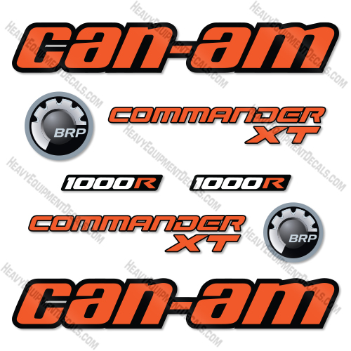 Can-Am 1000R Decal Kit ATV- Orange & Black - Aftermarket Kit 