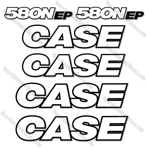 Case 580N EP Decal Kit Backhoe Loader -New Style- Aftermarket Kit  