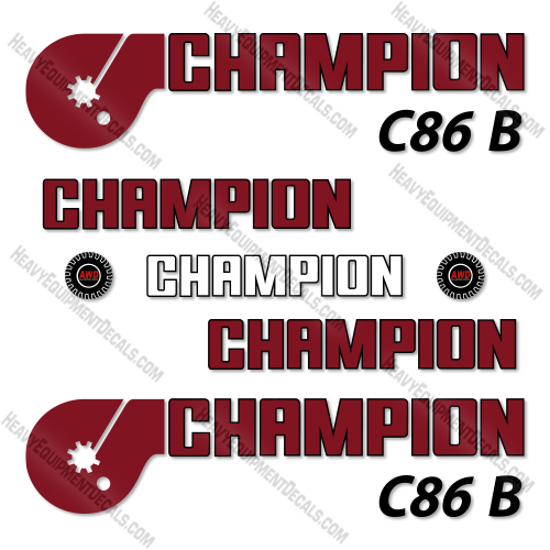 Champion C86B Decal Kit Motor Grader -Aftermarket Kit  decal kit