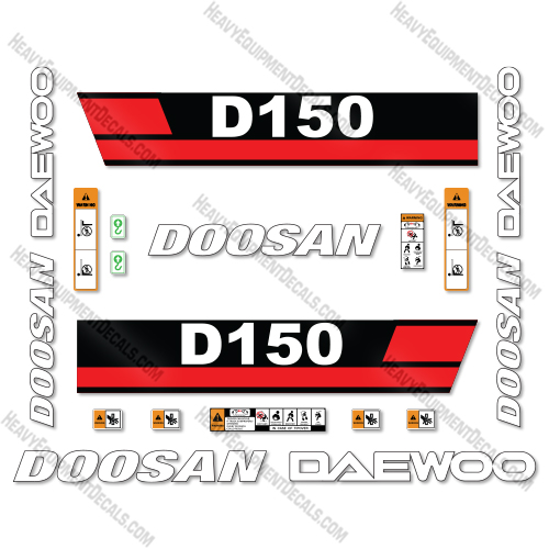 Doosan Daewoo D150 Decal Kit Forklift- Aftermarket Kit  