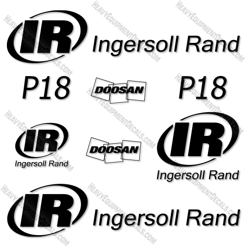 Doosan Ingersoll-Rand P18 Decal Kit Air Compressor- Aftermarket Kit 