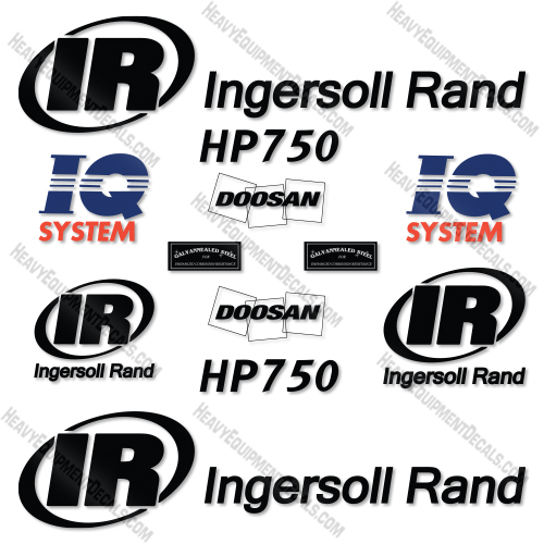 Doosan Ingersoll Rand HP750 Decal Kit Rotary Screw Air Compressor- Aftermarket Kit 