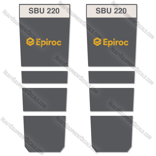 Epiroc SBU220 Decal Kit Breaker -Aftermarket Kit 