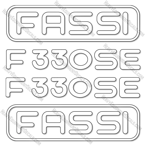 Fassi F330SE Decal Kit Crane- Aftermarket Kit 