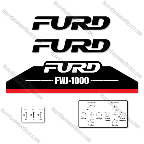 Furd FWJ1000 Decal Kit Excavator - Aftermarket Kit 