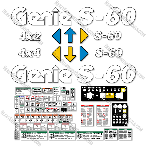 Genie  GS2032 Decal Kit Scissor Lift (SN: GS3204-60000 to GS3205-75406) - Aftermarket Kit  