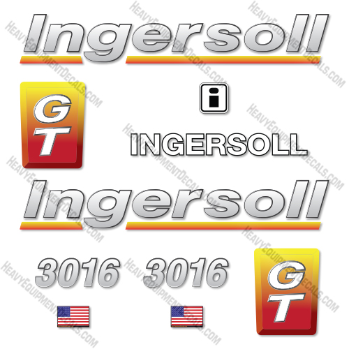 Ingersoll 3016 GT Decal Kit Mower Tractor- Aftermarket Kit 