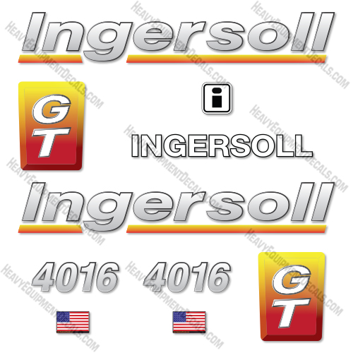 Ingersoll 4016 GT Decal Kit Mower Tractor- Aftermarket Kit   