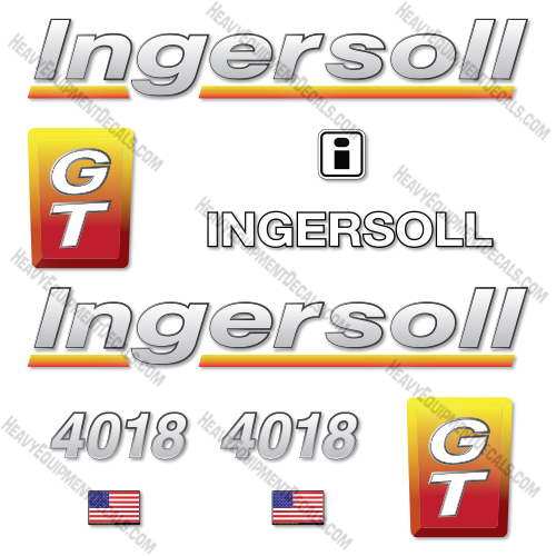 Ingersoll 4018 GT Decal Kit Mower Tractor- Aftermarket Kit    