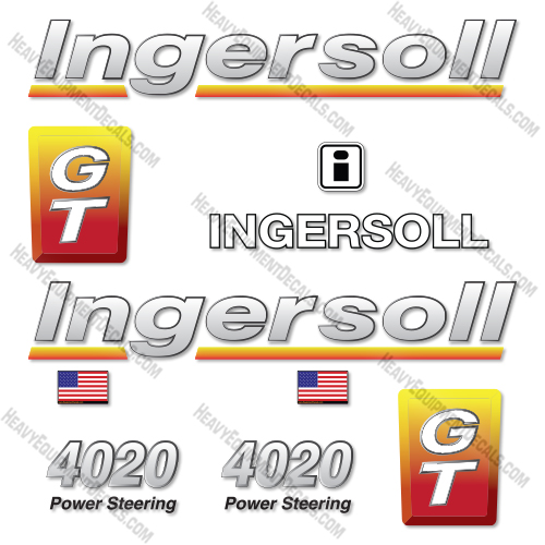 Ingersoll 4020 GT Decal Kit Mower Tractor- Aftermarket Kit   
