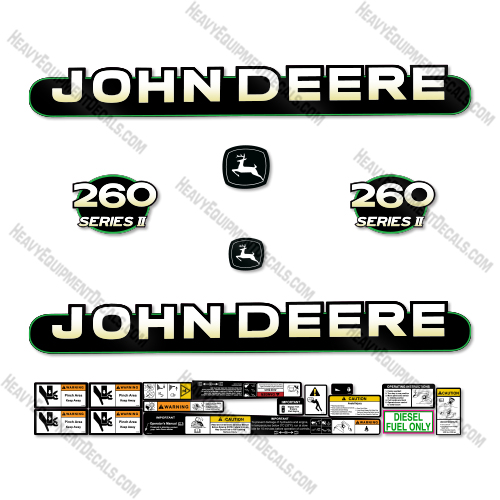 John Deere 260 Series 2 Decal Kit Skid Steer- Aftermarket Kit  decal kit, deere, john deere