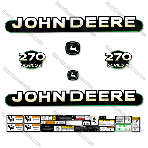 John Deere 270 Series 2 Decal Kit Skid Steer- Aftermarket Kit   decal kit, deere, john deere