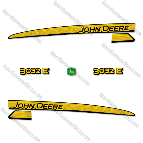 John Deere 3032E New Decal Kit Compact Tractor - Aftermarket Kit  decal kit, deere, john deere, 