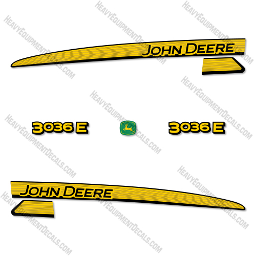 John Deere 3036E New Decal Kit Compact Tractor - Aftermarket Kit   decal kit, deere, john deere, 