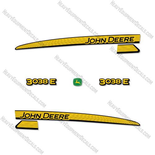 John Deere 3038E New Decal Kit Compact Tractor - Aftermarket Kit    decal kit, deere, john deere, 