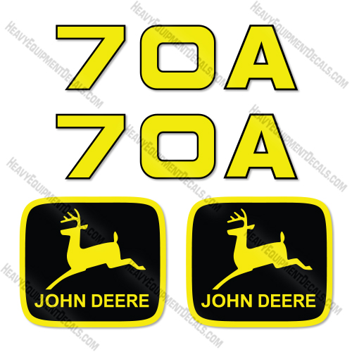 John Deere 70A Decal Kit Tractor- Aftermarket Kit 