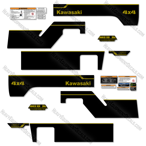 Kawasaki Mule Diesel 4X4 PRO DXT Decal Kit UTV -Custom Gold- Aftermarket Kit 