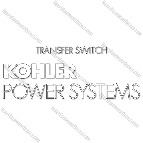 Kohler Transfer Switch Decal Kit Generator- Aftermarket Kit   decal kit, kohler 
