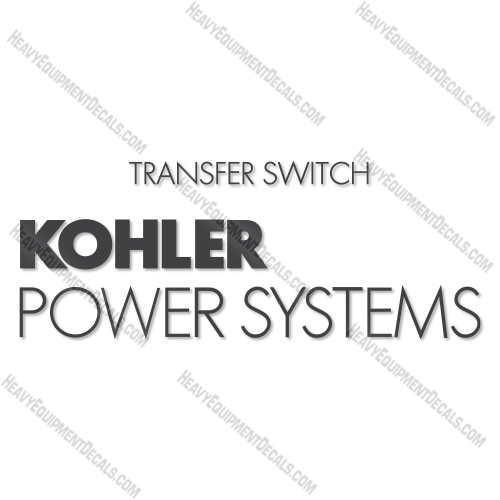 Kohler Transfer Switch Decal Kit Generator -Grey- Aftermarket Kit   decal kit, kohler 