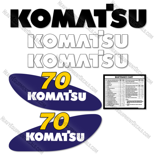 Komatsu FD70-7 Decal Kit Forklift- Aftermarket Kit 