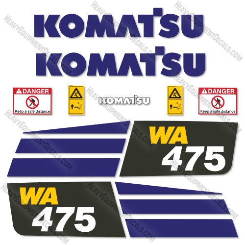 Komatsu WA475-10 Decal Kit Wheel Loader- Aftermarket Kit  decal kit