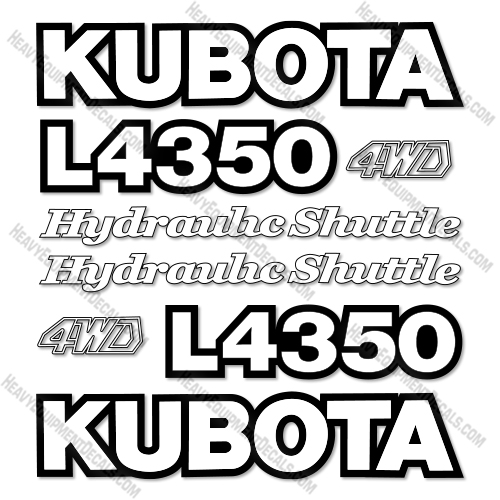 Kubota L4350 Decal Kit Compact Tractor- Aftermarket Kit 