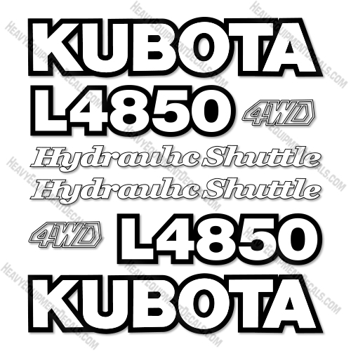 Kubota L4850 Decal Kit Compact Tractor- Aftermarket Kit 