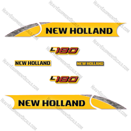 New Holland L180 Decal Kit Skid Steer Loader- Aftermarket Kit    new holland, decal kit