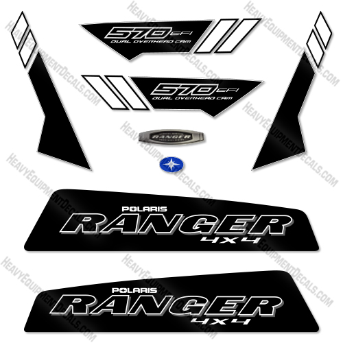 Polaris Ranger 570 2015 EPS Decal Kit UTV -Black- Aftermarket Kit  decal kit, polaris ranger, 