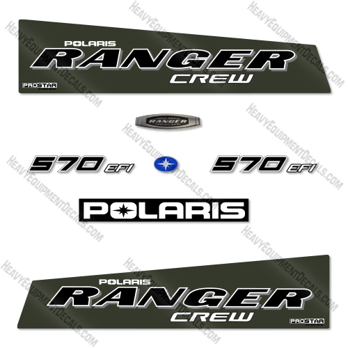 Polaris Ranger 570 Crew 2019 Decal Kit UTV -Green- Aftermarket Kit 