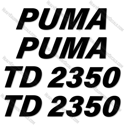 Puma TD2350 Decal Kit Belly Dumper - Aftermarket Kit decal kit