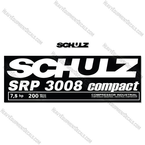 Schulz SRP 3008 Decal Kit Air Compressor - Aftermarket Kit decal kit
