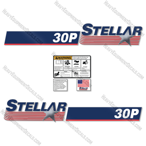 Stellar 30P Decal Kit Air Compressor - Aftermarket Kit 30p, decal kit, stellar