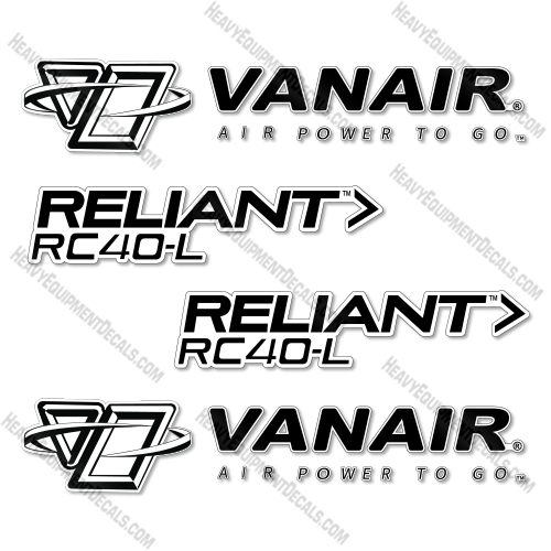 Vanair RC40-L Decal Kit Air Compressor - Aftermarket Kit 