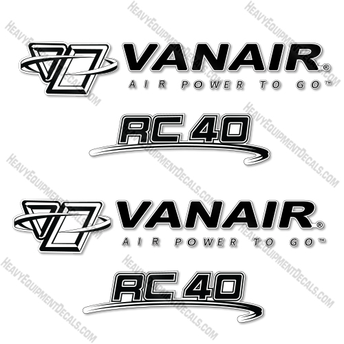 Vanair RC40 Style 2 Decal Kit Air Compressor - Aftermarket Kit 