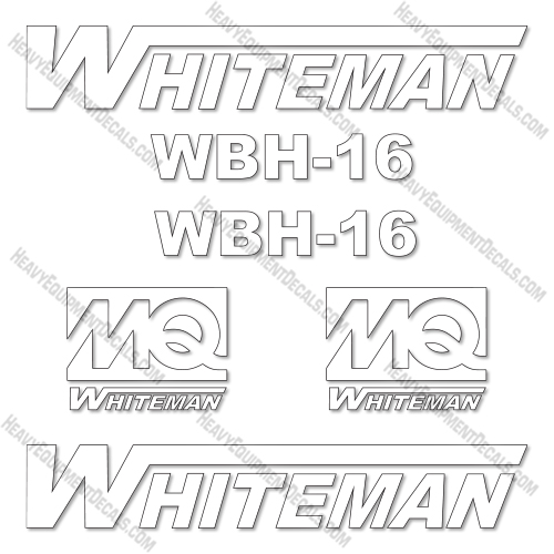 Whiteman WBH-16 Decal Kit Concrete Buggy- Aftermarket Kit 